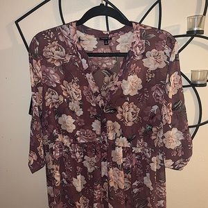Torrid sheer floral high low top